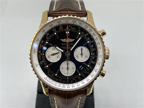 limited production breitling navitimer 01 rose gold sizes|Breitling Navitimer gold bezel.